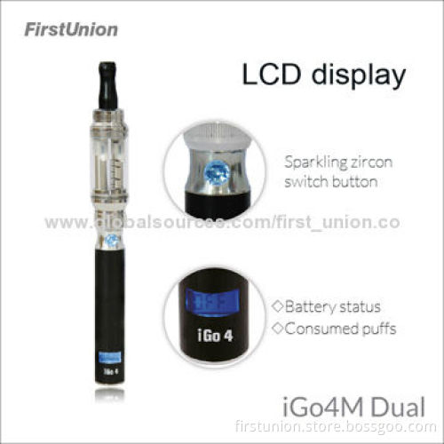 Hot Sale iGo4M Dual Flavor New Electronic Cigarettes with Magnetic Touch Charger, CE/RoHS marked